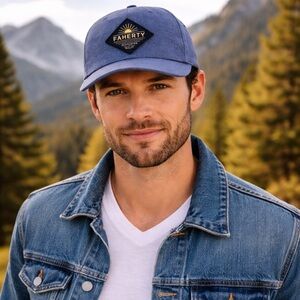 Faherty All Day Hat Navy Adjustable Snap Back Athleisure Casual Hiking NWT